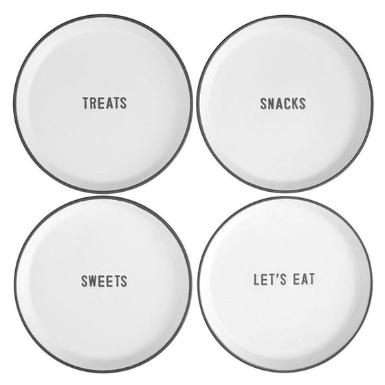Face to Face Dessert Plates - Let's Eat