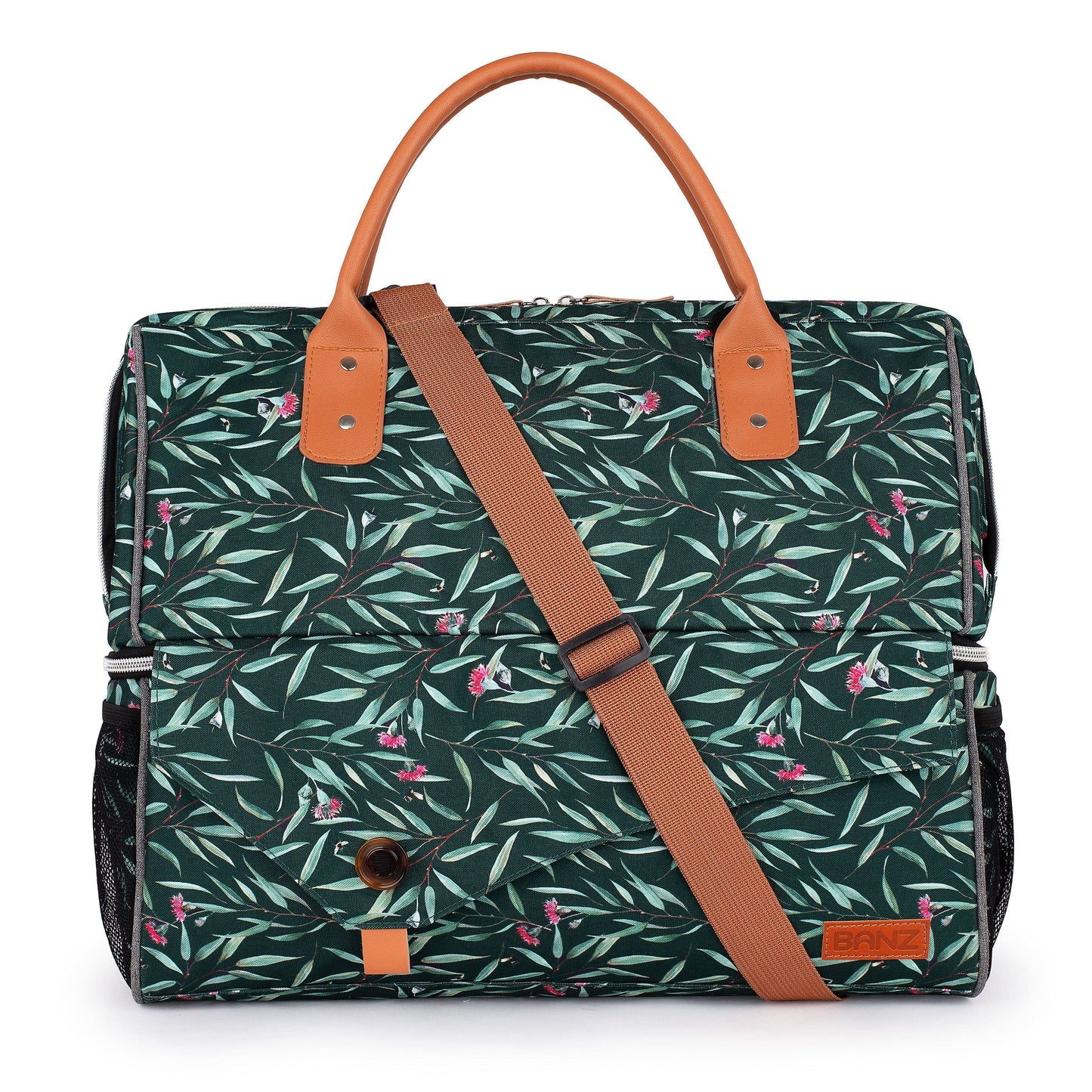 Picnic Cooler Bag: Waratah Apricot / Large - 40 x 25 x 30