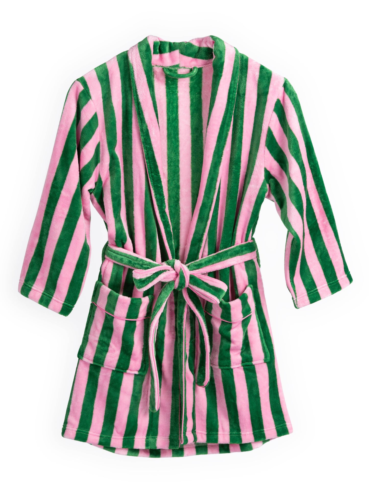 PINK & GREEN FELICITY STRIPE ROBE