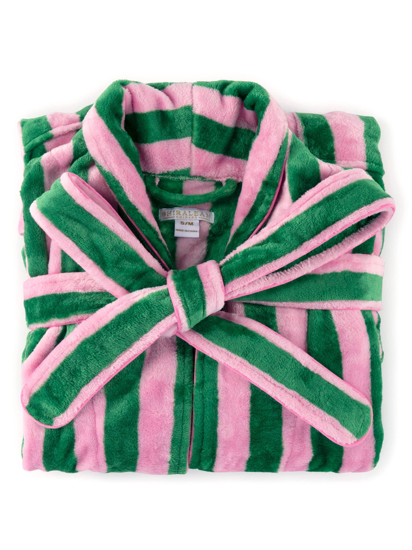 PINK & GREEN FELICITY STRIPE ROBE