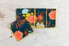 Winter Floral Cloth Napkins, set of four: Cocktail