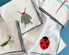Love Bug Kitchen Towel, embroidered: Lady Bug