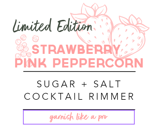 Strawberry Peppercorn Rimming Sugar