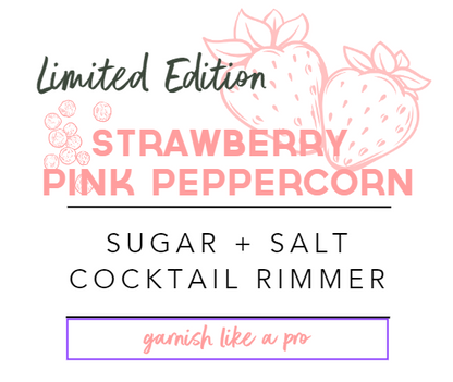 Strawberry Peppercorn Rimming Sugar