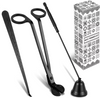 Candle Wick Trimmer Accessories Set for Care Kit- Gold: Black