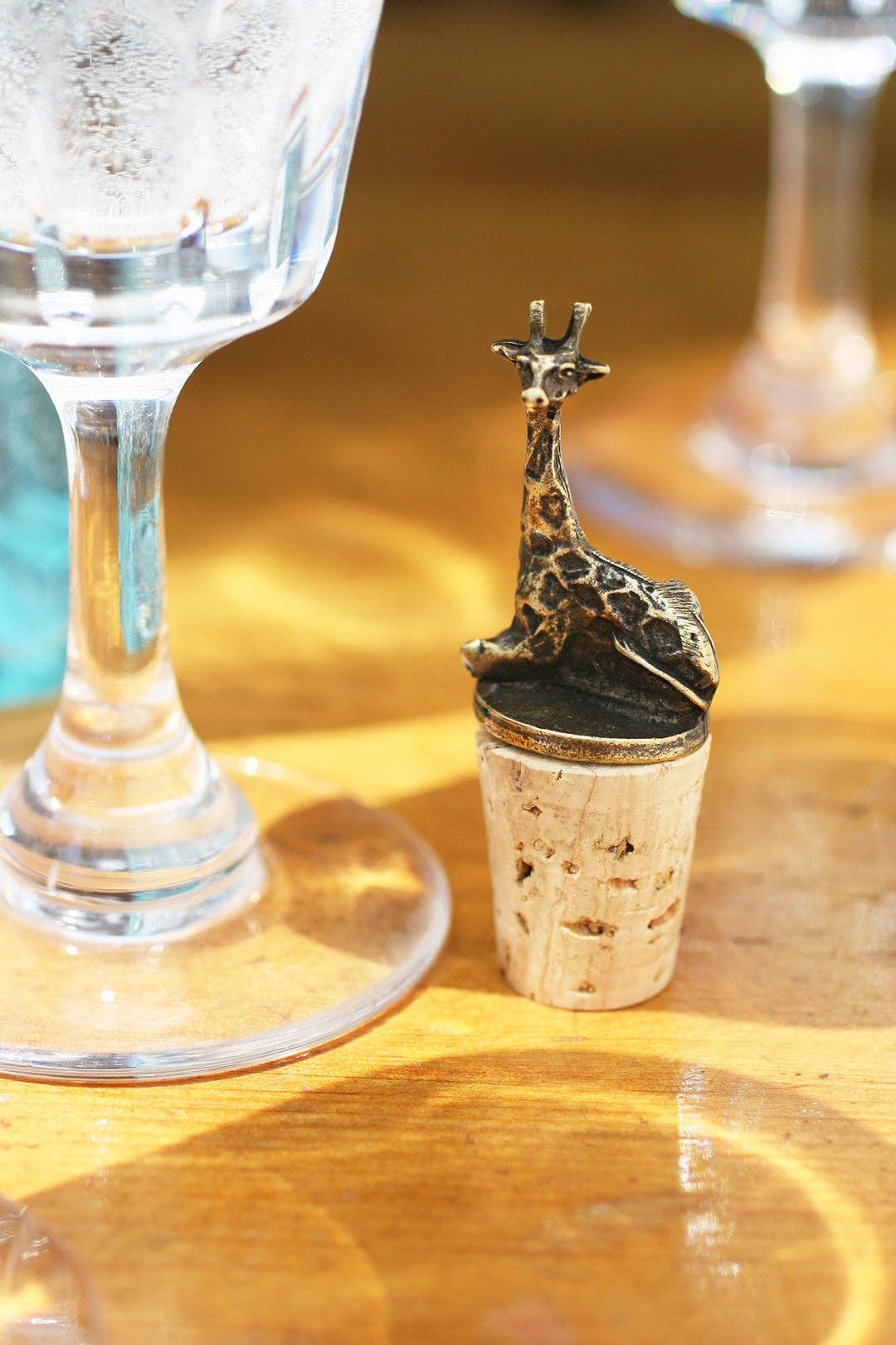 South African Brass Giraffe Wine Bottle Stopper