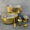 Hammered Gold Entertaining Set - Ice Buckets, Tongs, Shaker, & More!