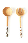 Kenyan Olive Wood Petite Traditional Salad Servers