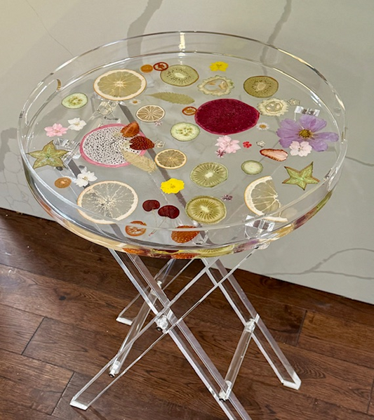 Unique Resin Side Table