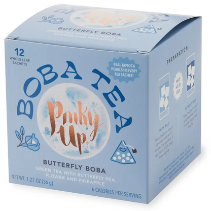 Boba Tea - Butterfly - Box of 12 Wrapped Pyramid Sachets