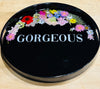 “Gorgeous” Round Floral Serving Tray
