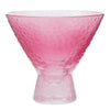 Hammered Pink Martini Glass