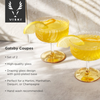 Deco Gatsby Gold-Plated Glass Coupes - Set of 2