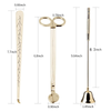 Candle Wick Trimmer Accessories Set for Care Kit- Gold: Black
