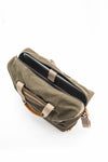 Weekend Carry-on Bag - Genuine Leather & Canvas