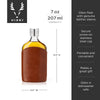 Admiral™ Vintage-Style Parker Leather-Wrapped Glass Flask