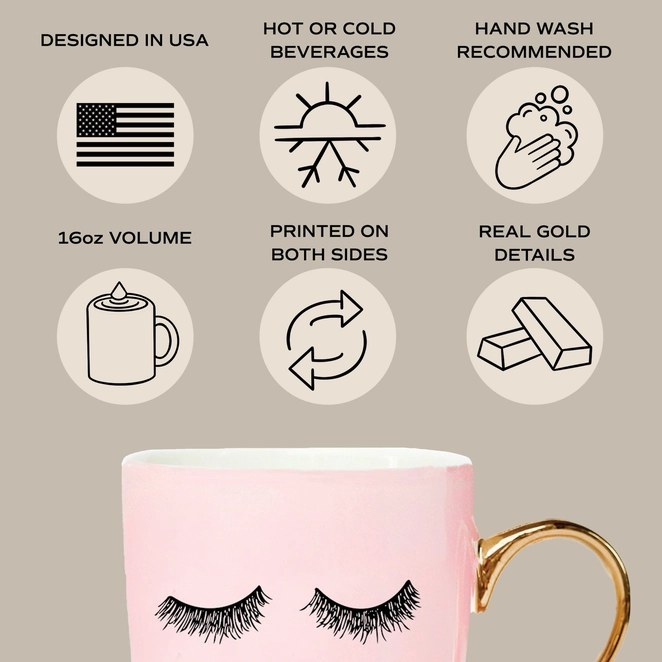 Eyelashes Coffee Mug - Gifts & Home Decor