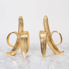 Gold Banana Bookend Set