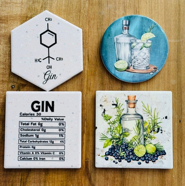 Ceramic Coasters - Gin inspired