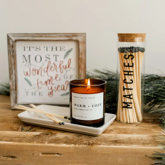 Hearth Matches, Black Tip - Home Decor & Gifts