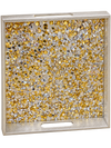 Gold Leaf & Sequin Resin Serving Tray